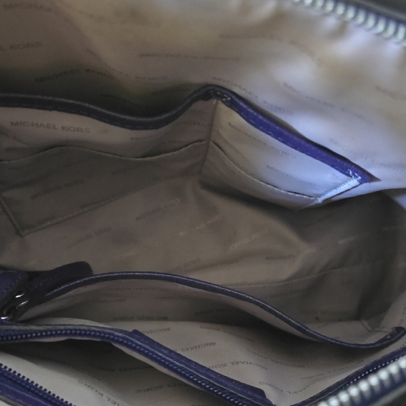 Michael Kors Purple Handbag Dome Satchel - Picture 4 of 8